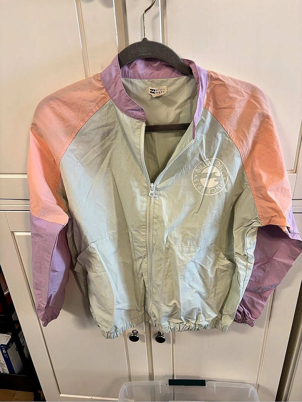 Billabong Color Block Windbreaker Size Medium